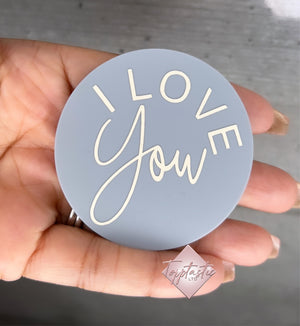 NUDE Collection: Acrylic disc with vinyl detailing- PACK OF 2