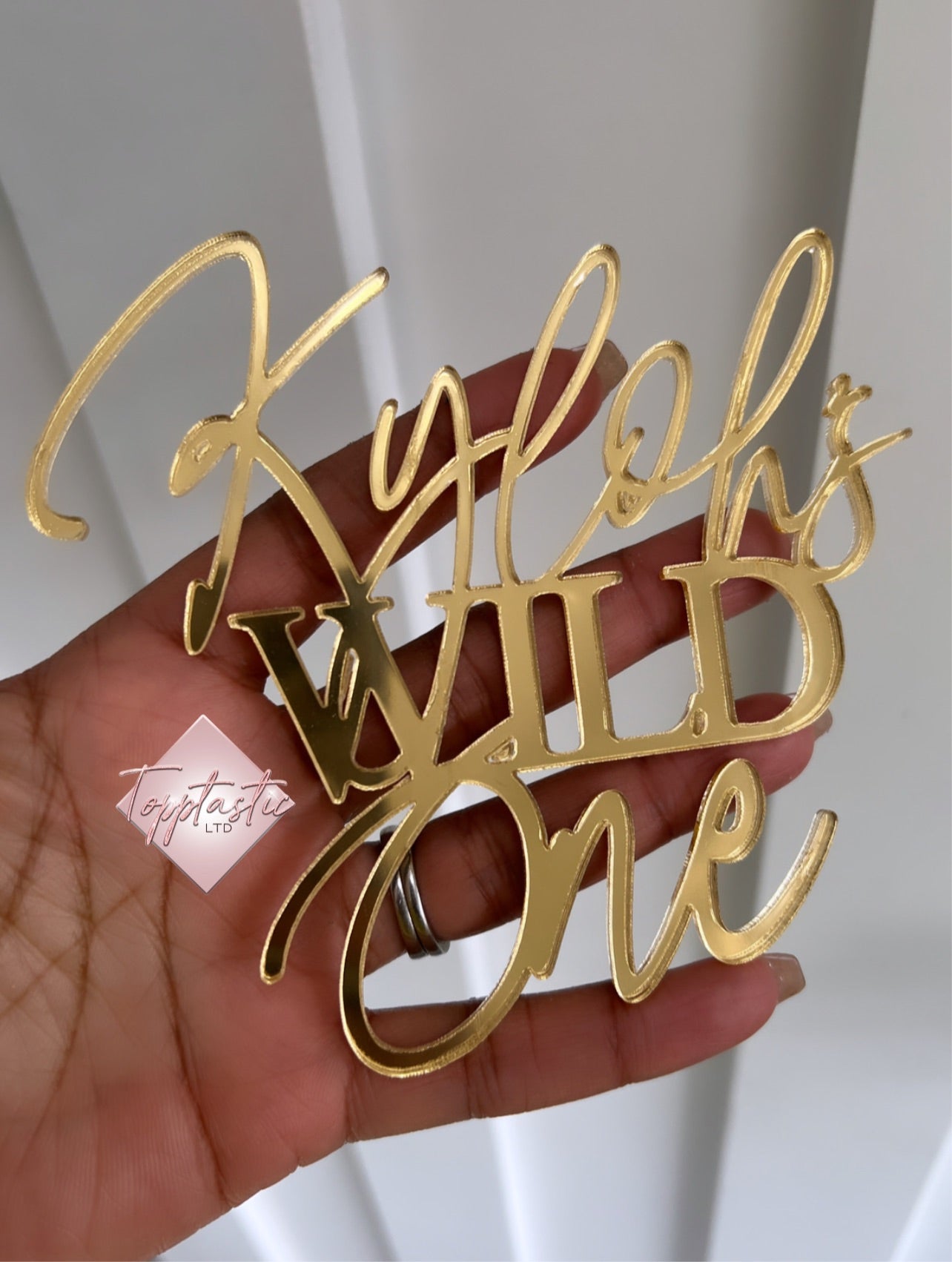 'Wild one' Acrylic cake charm