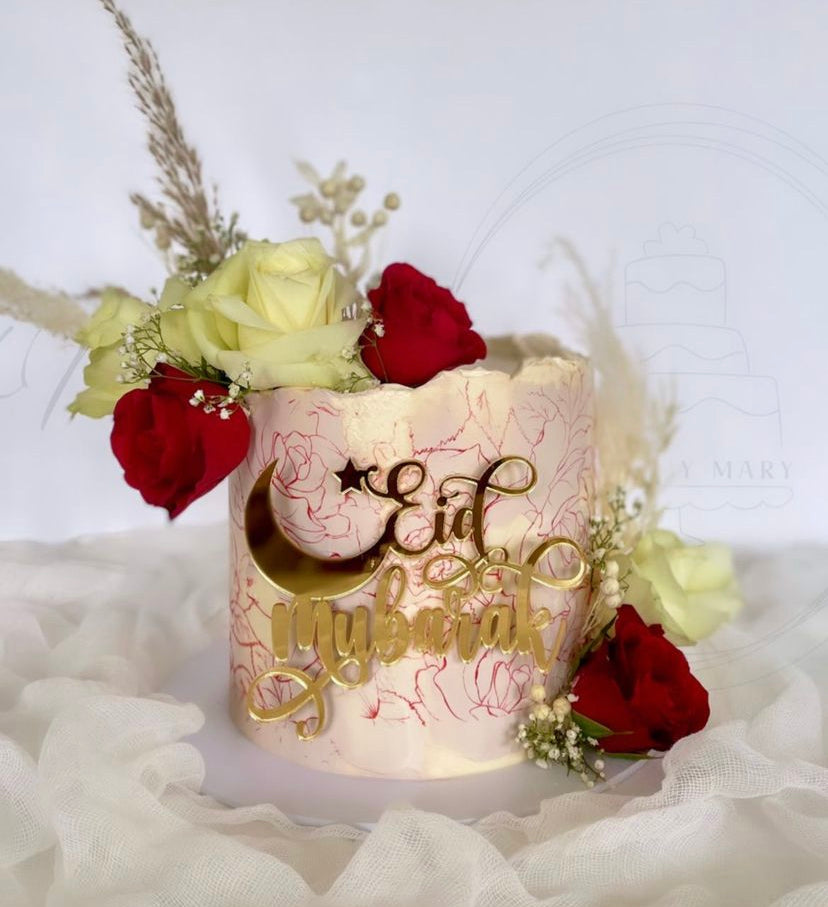 Eid  Mubarak Acrylic cake charm/topper