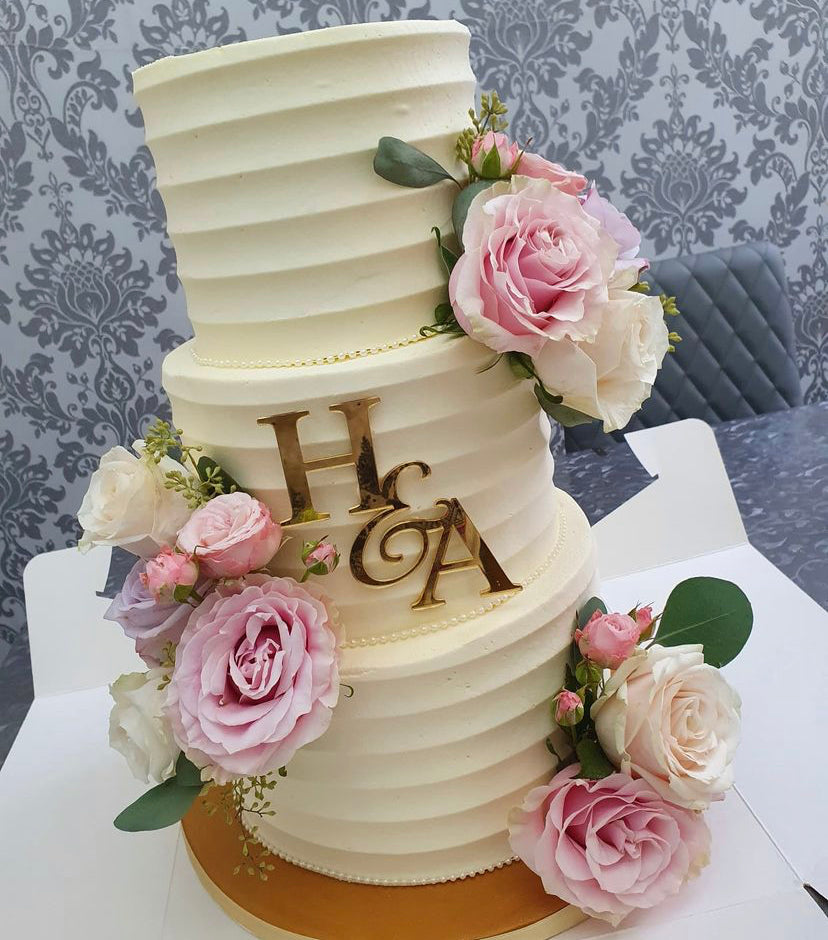 ‘Initials’ Acrylic cake charm