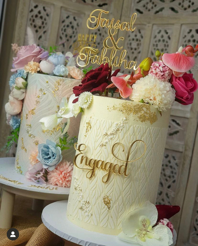 Swash font Engaged & Topper SET