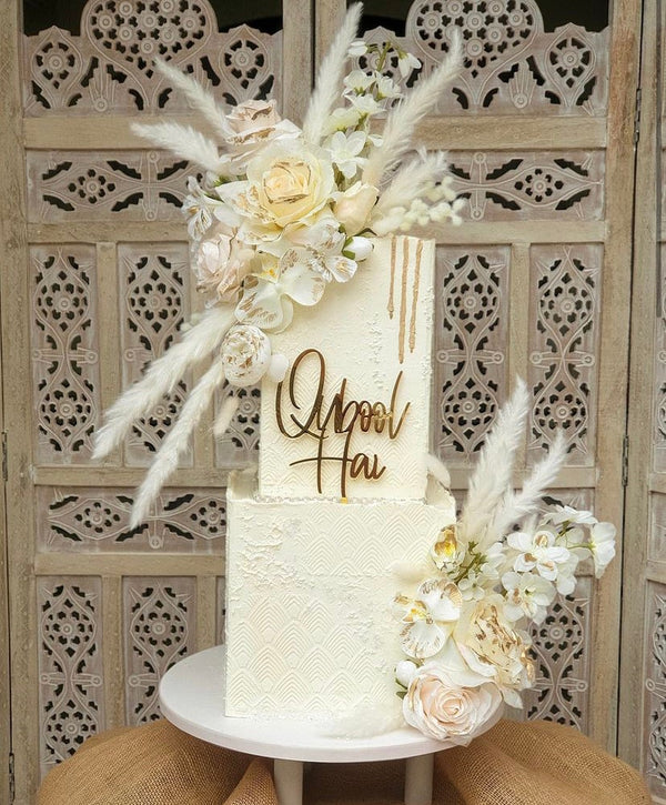 'Qubool Hai' Acrylic cake topper - Topptastic Ltd