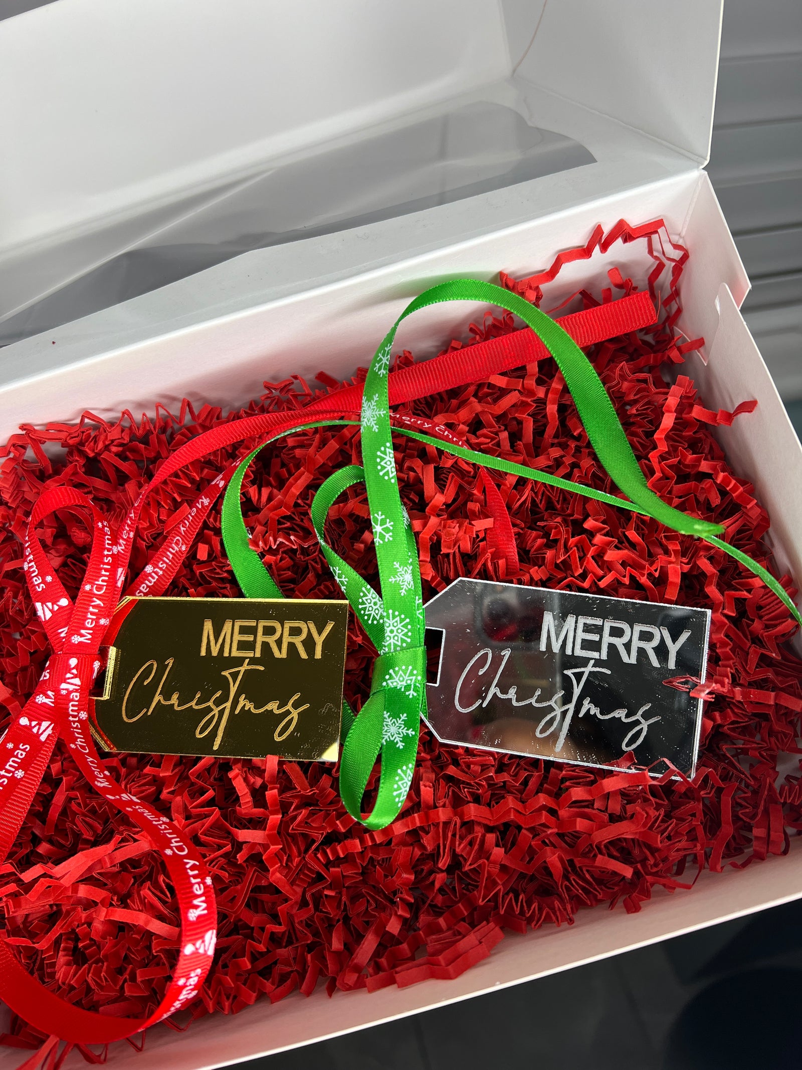Christmas Tag. Mirror finish. Pack of 2