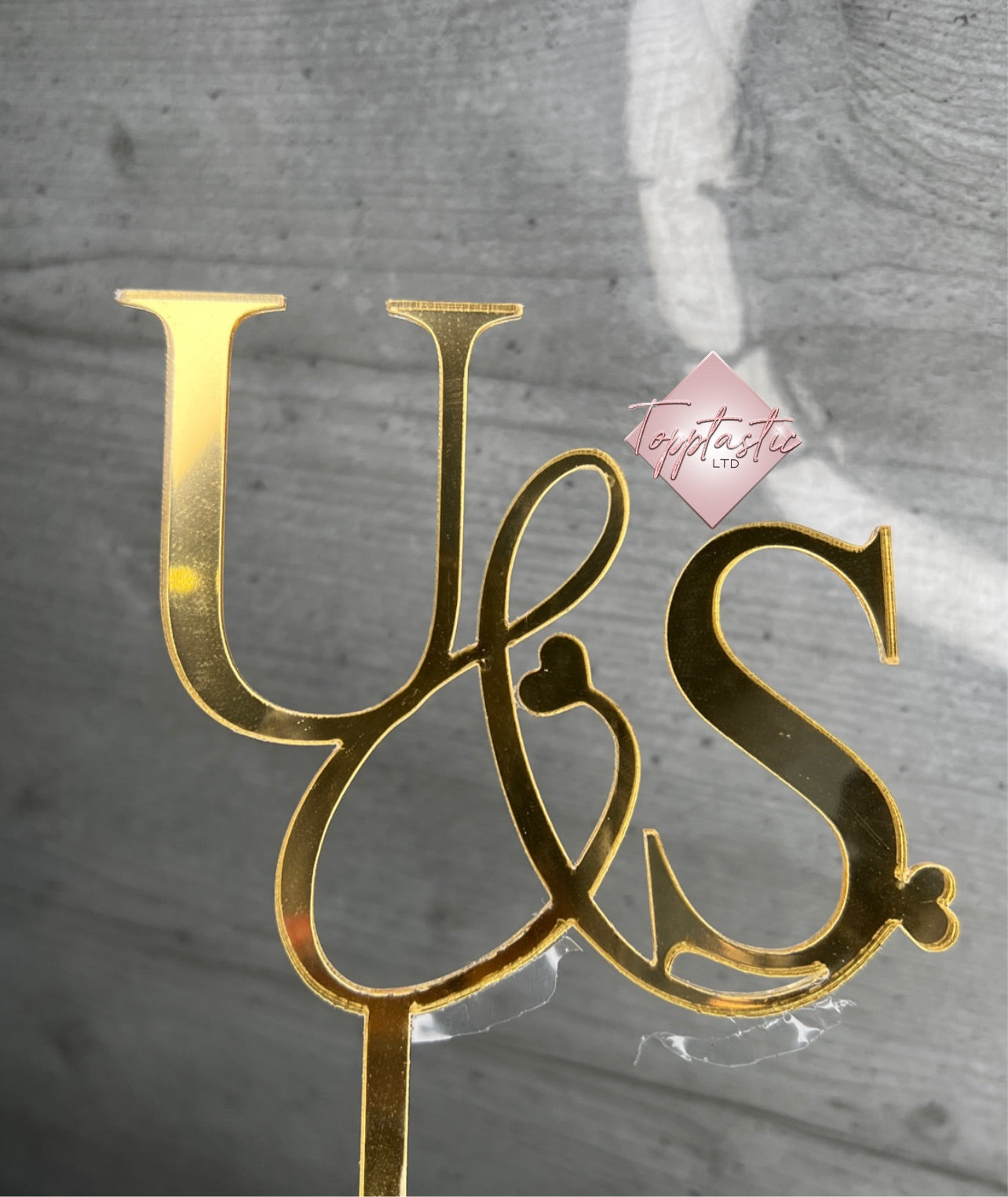 Initials/ Wedding Acrylic cake topper