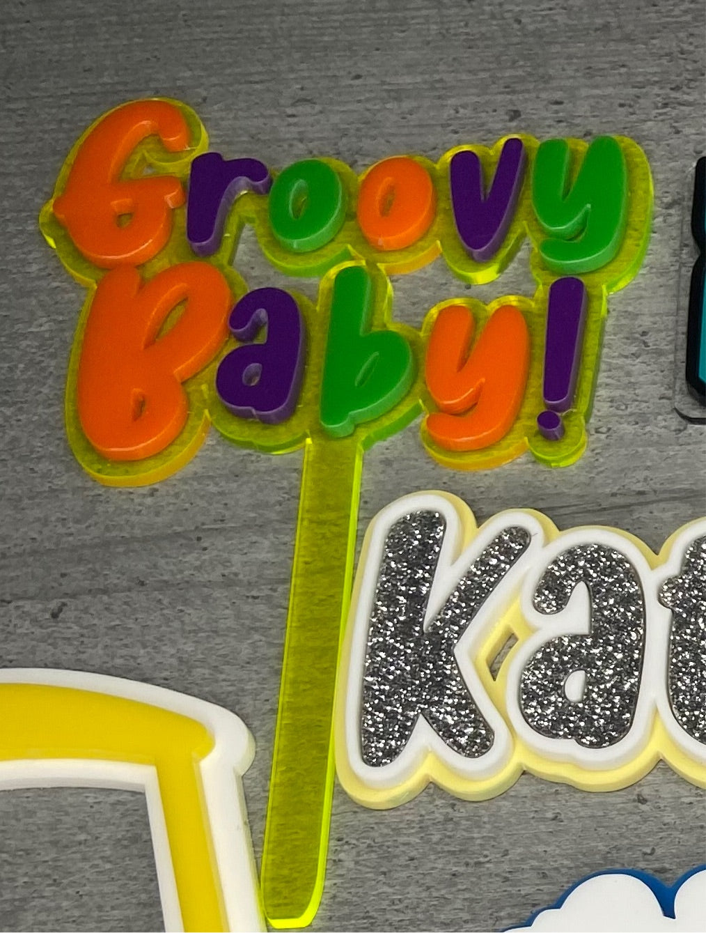 Groovy Baby! cake topper