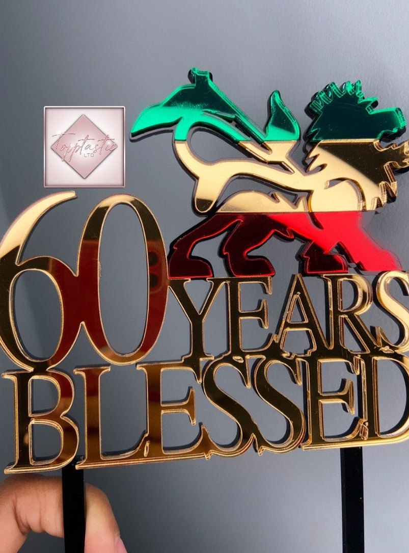 Rastafarian symbol cake topper