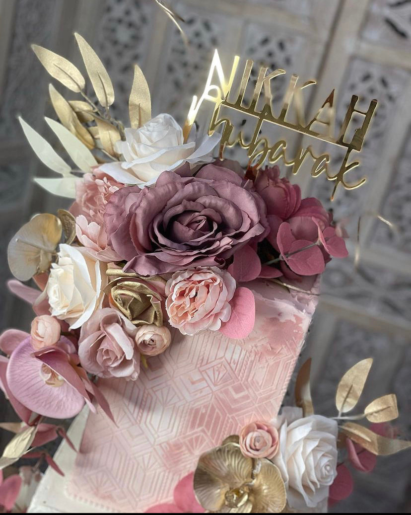 Nikkah Mubarak Acrylic Cake topper