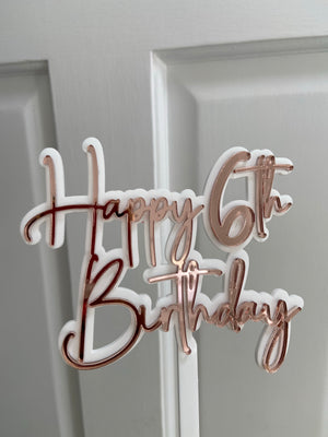 Double layered acrylic topper