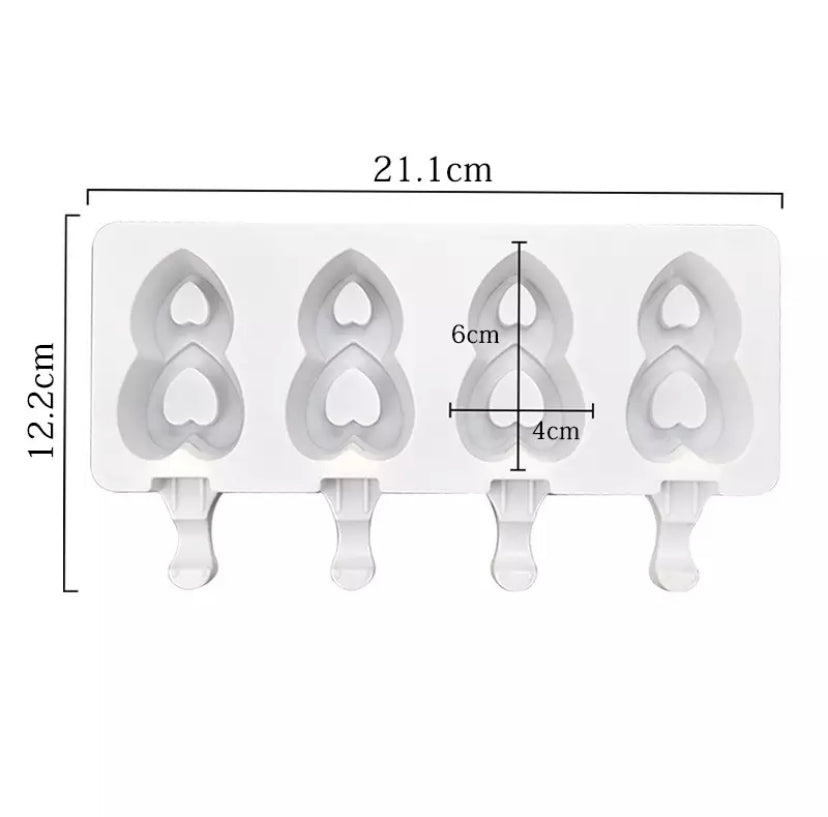 Cakesicle Mould- Twin Hearts