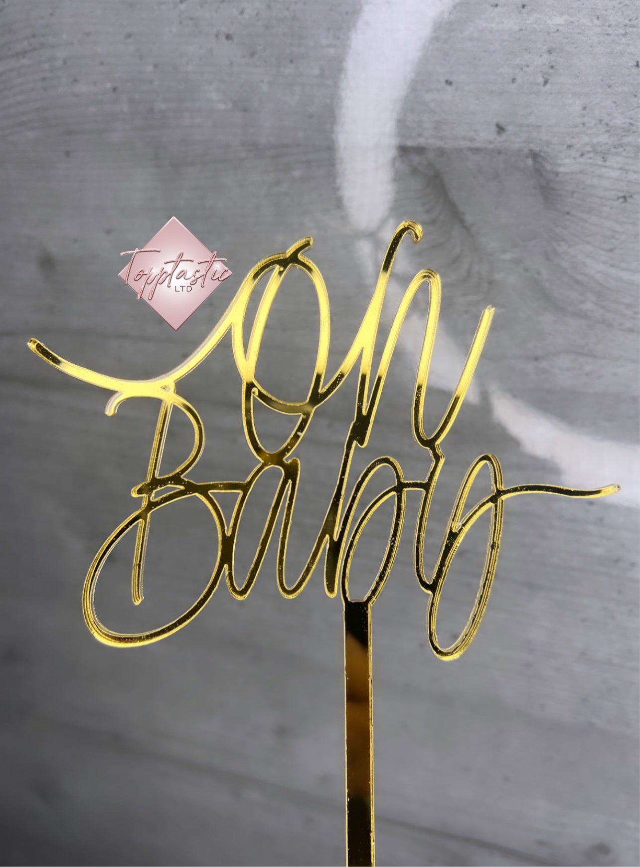 Oh Baby Acrylic cake topper/ charm