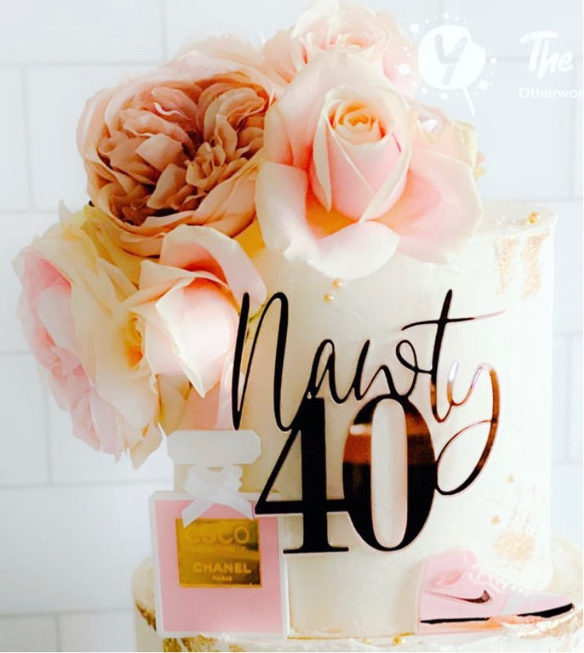 Name/ Age' Acrylic cake charm