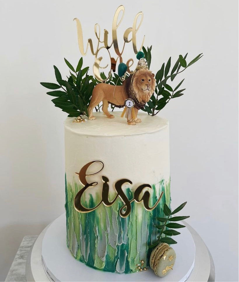 'Wild One' Acrylic name topper/set