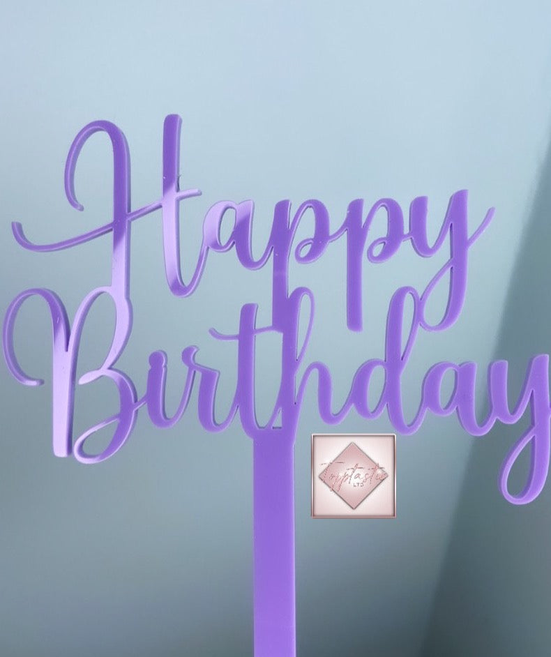 Happy Birthday Acrylic cake topper