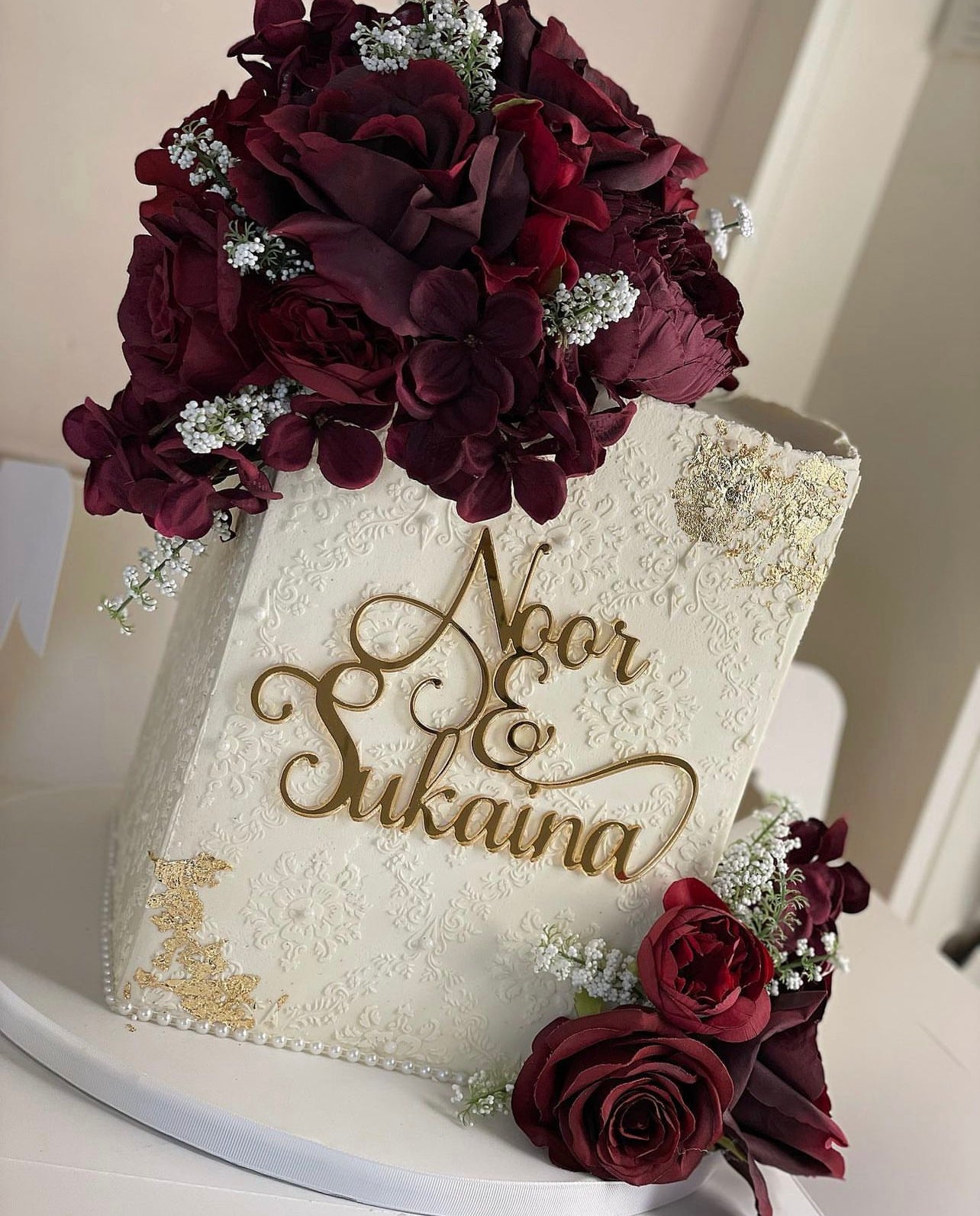 'Swash font' Acrylic cake charm