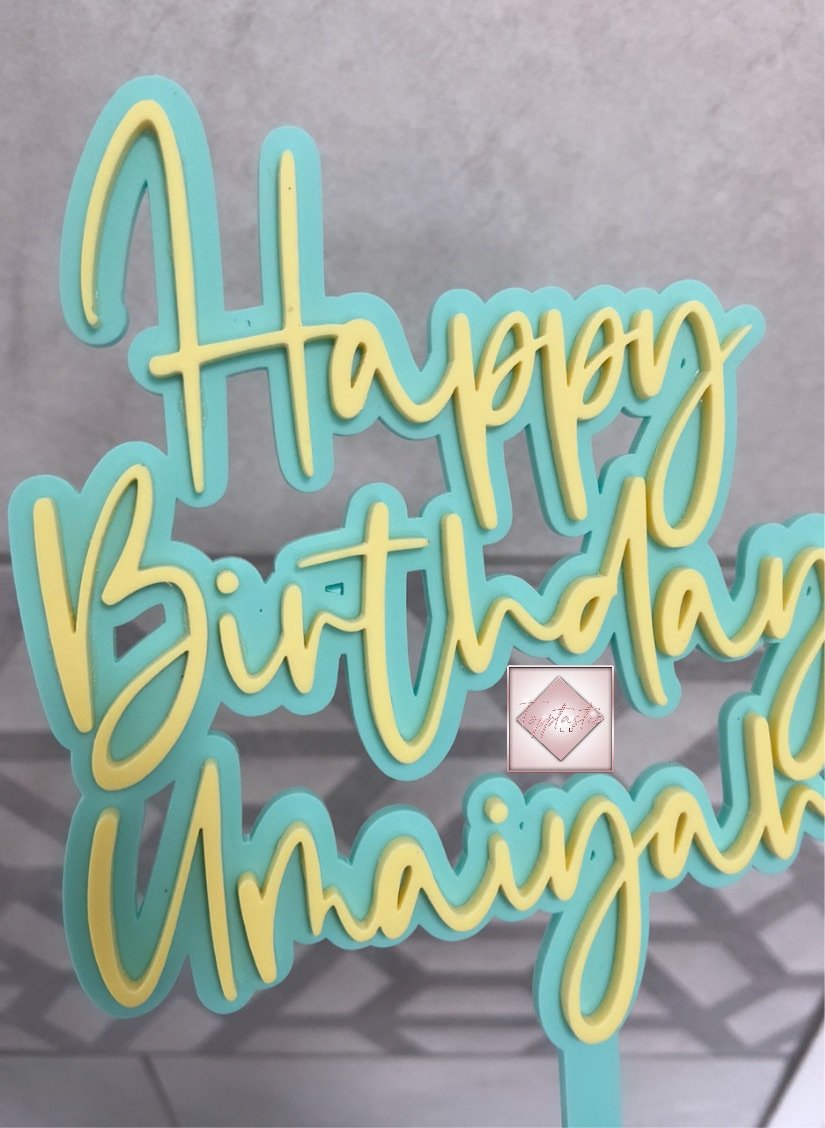 Double layered acrylic topper