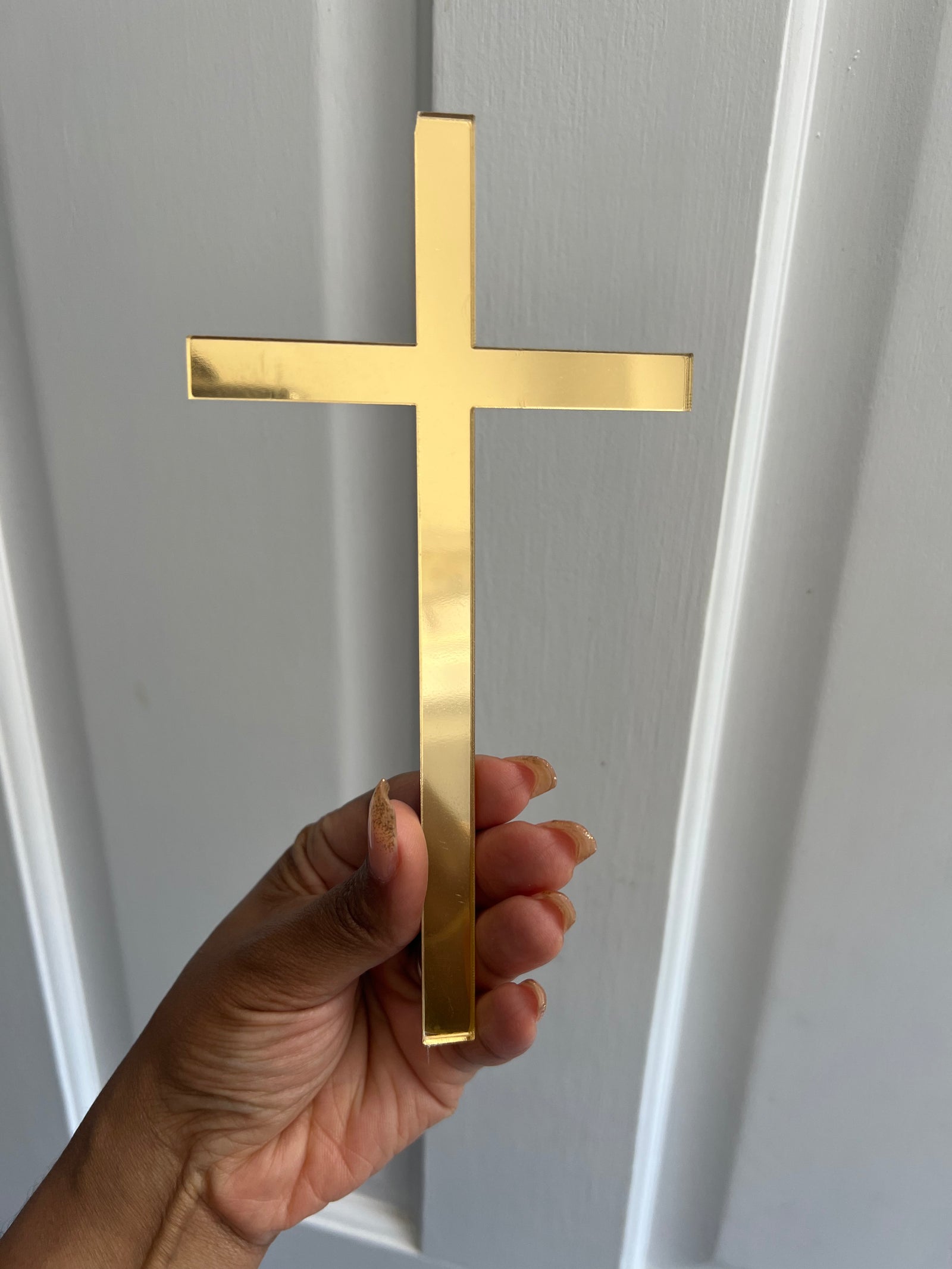 Elongated Acrylic cross charm
