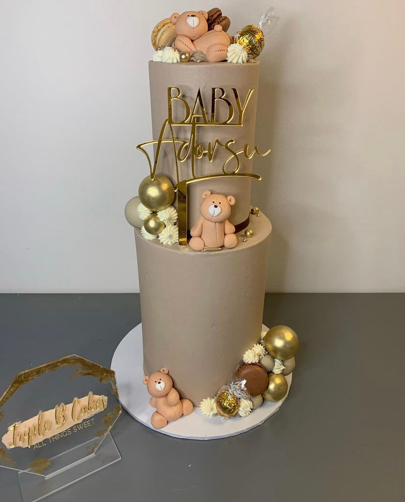 Baby/name- Acrylic Cake topper