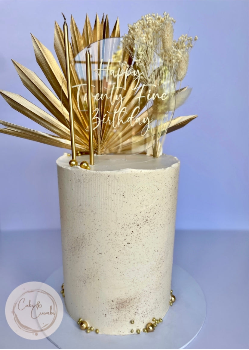 Circle Acrylic Paddle- TEXT only