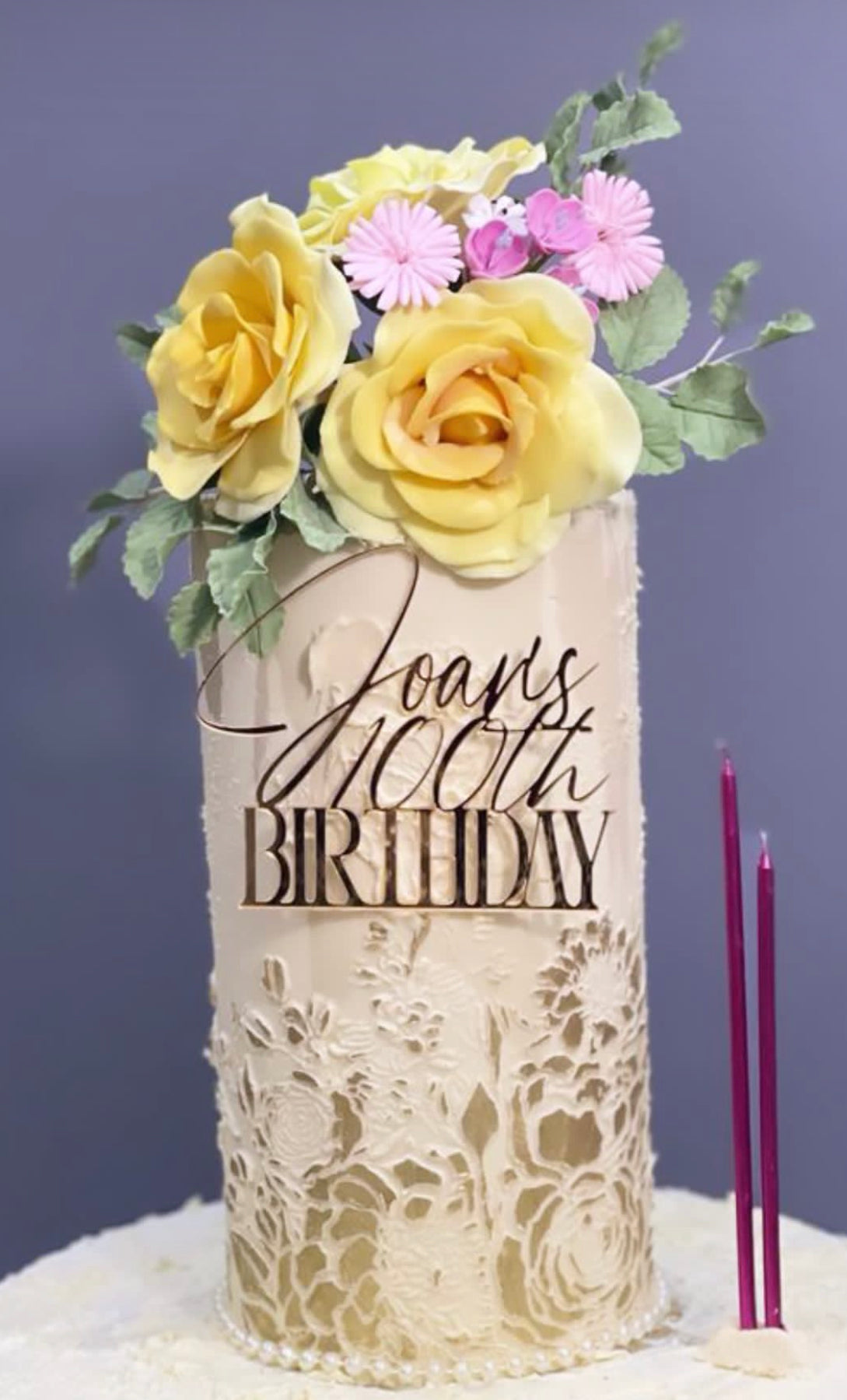 Personalised Acrylic cake charm