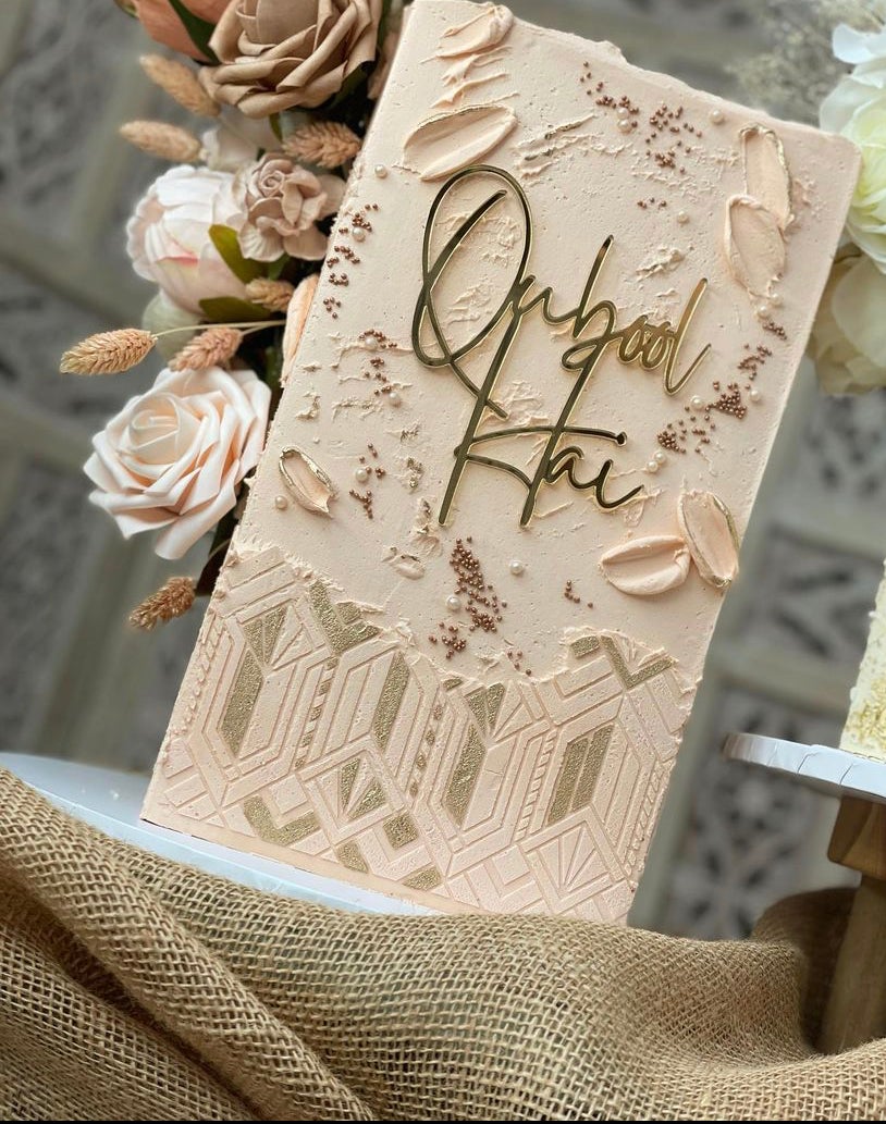 'Qubool Hai' Acrylic cake charm