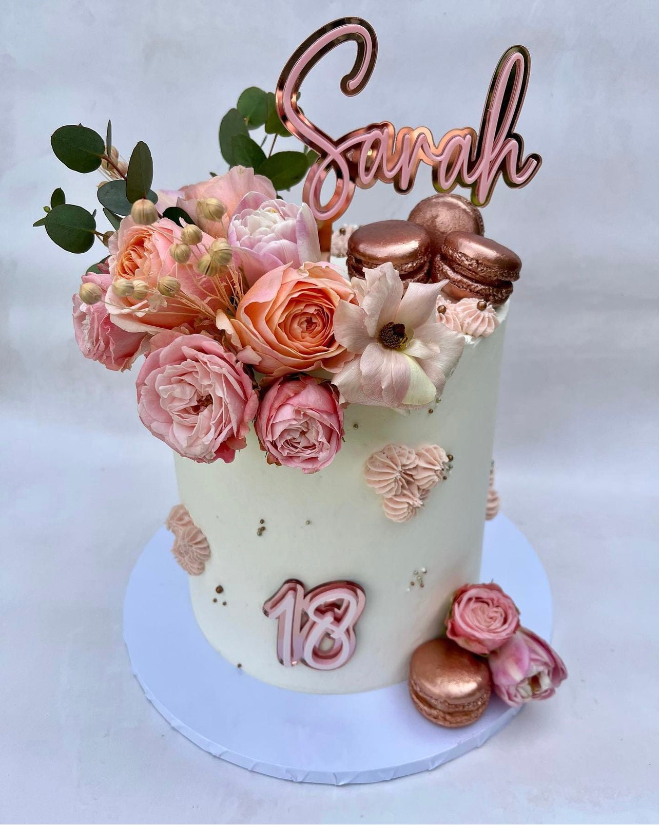 Double layered Name charm and age TOPPER SET