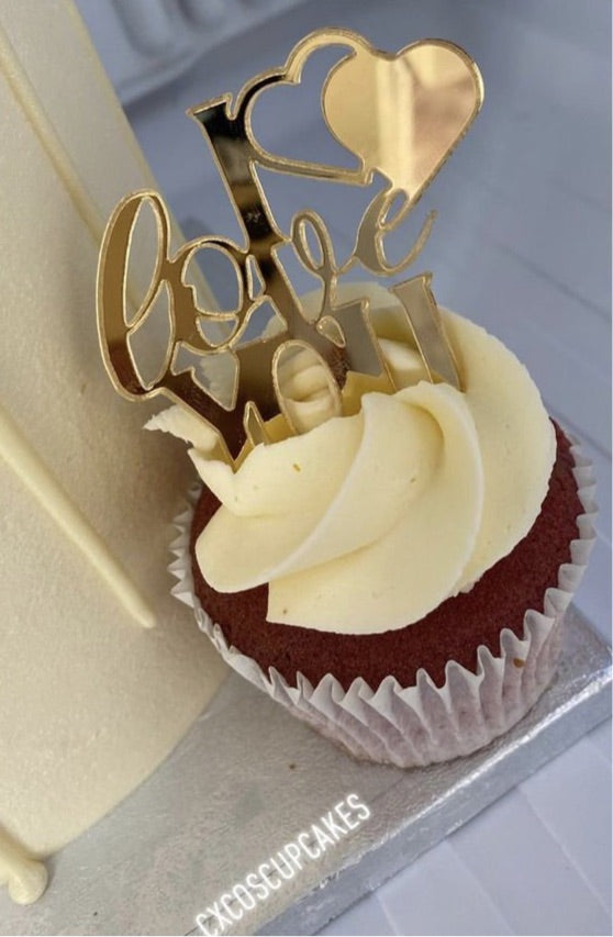 I LOVE U/ Valentines acrylic charm