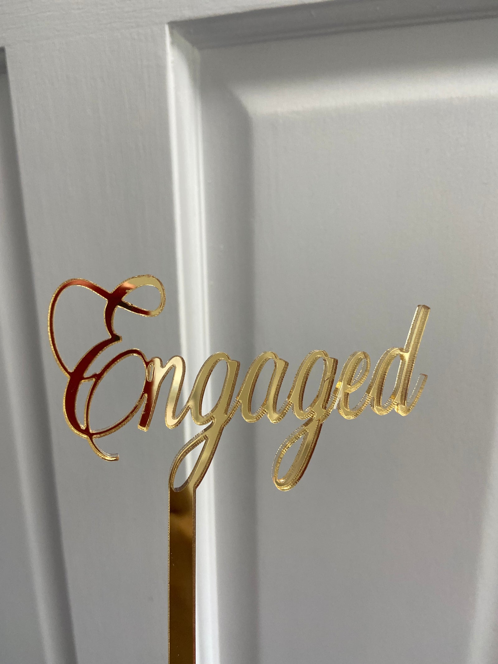 Engaged Acrylic cake topper