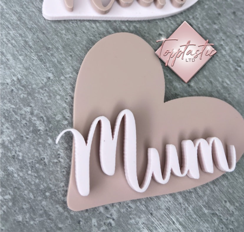 Mum cupcake charm- PACK of 2