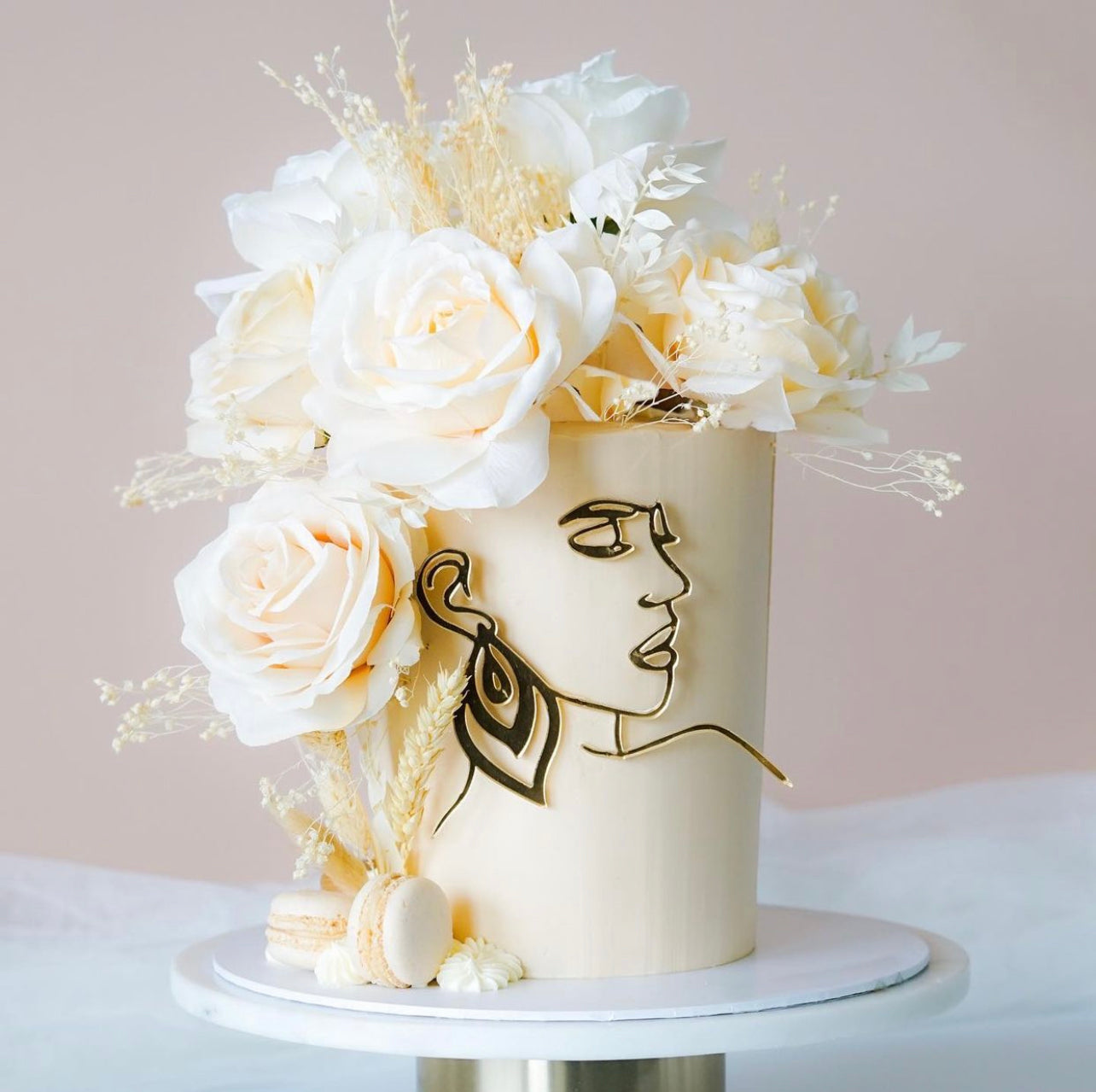 'OLIVIA®' Minimalist face art charm/ silhouette