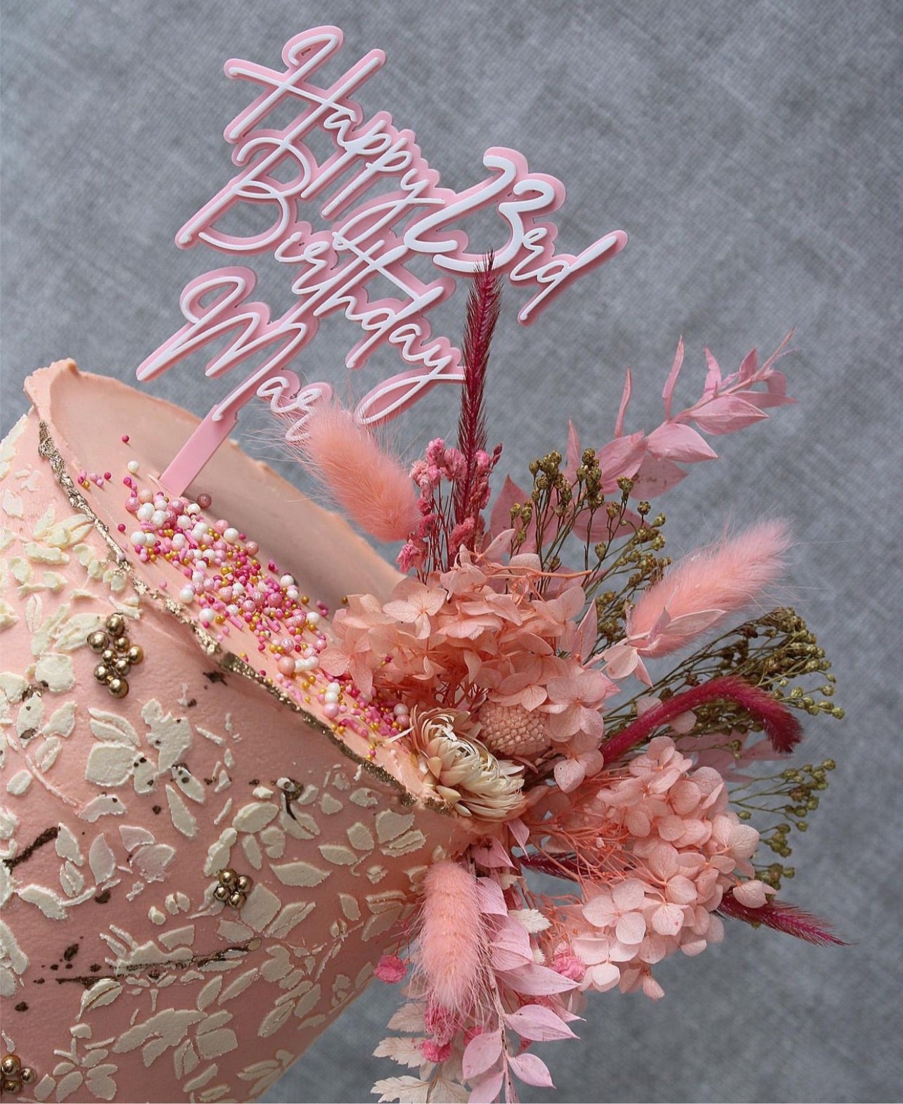 Skinny Font Double layered Personalised Topper: Choose your Font