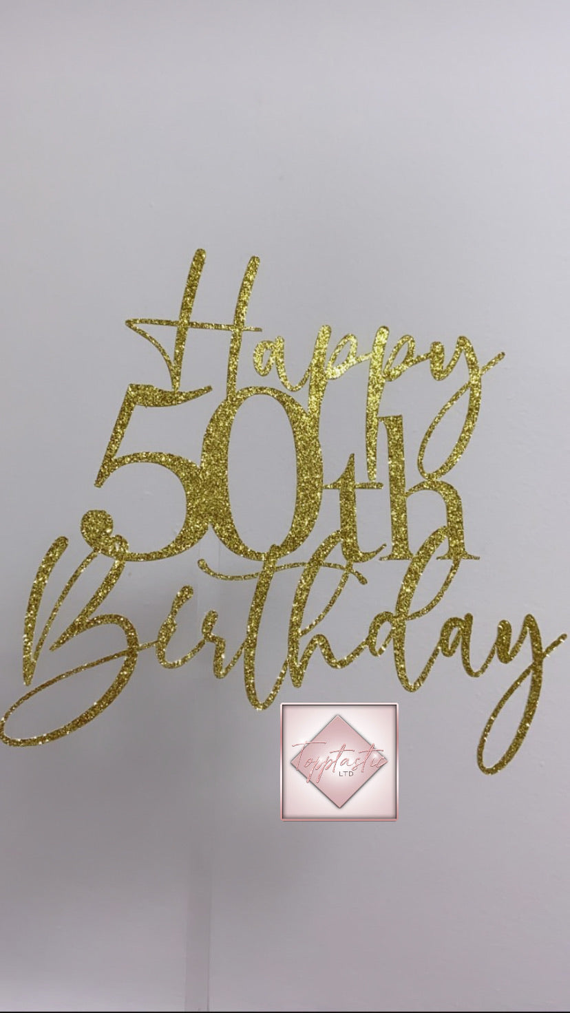 Personalised cardstock cake topper