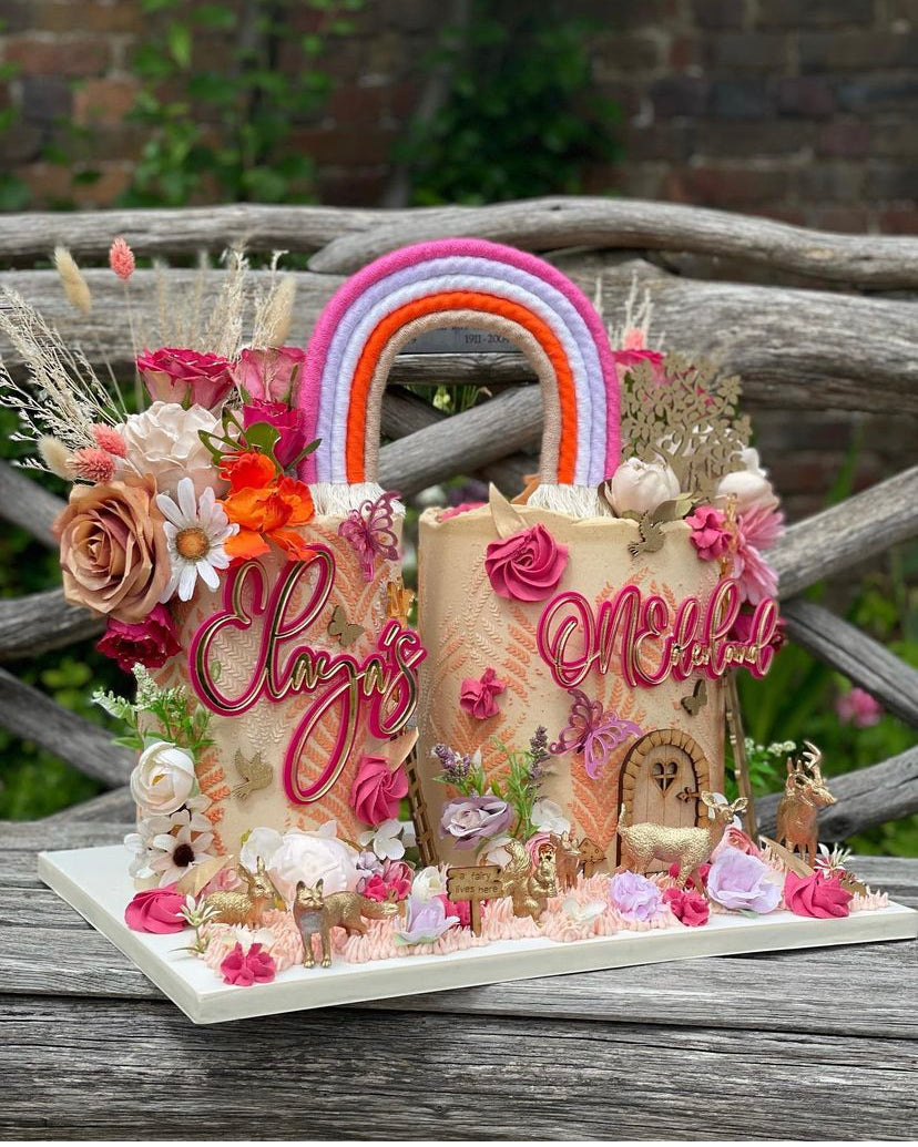 Large Double layered Name/ Single word Cake Charm