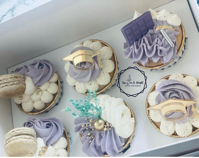 Graduation cap cupcake toppers- PACK OF 4