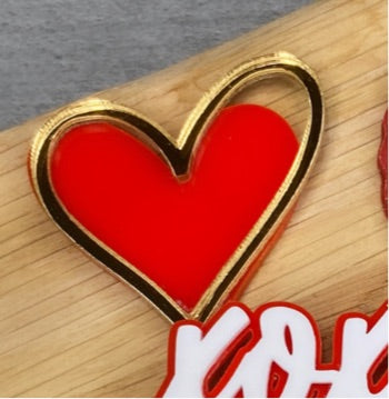 Heart/ Valentines cupcake charm- pack of 2