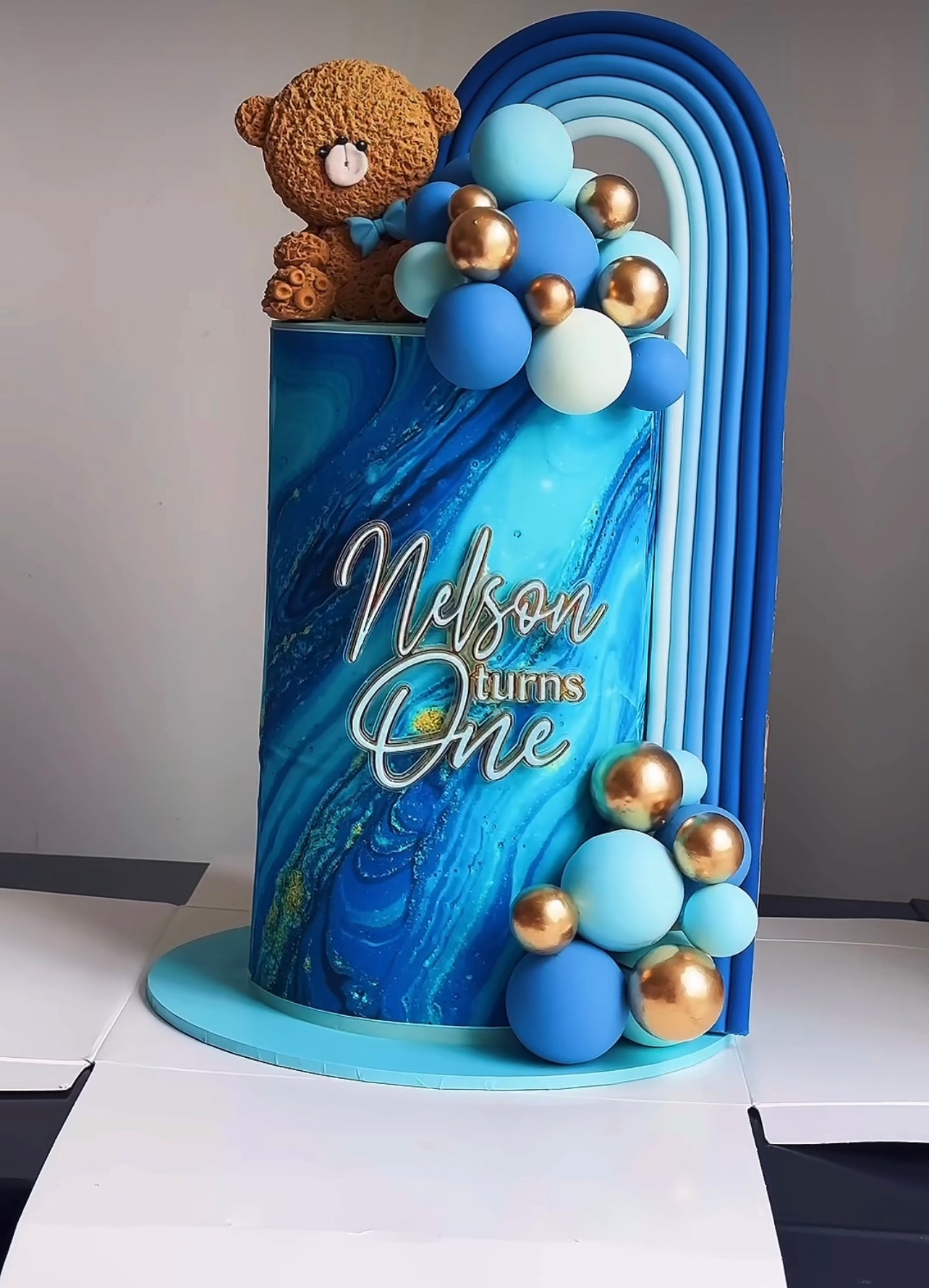 Triple layer acrylic cake charm