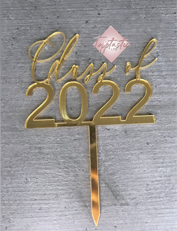 Graduation/ Class of…Acrylic cake topper - Topptastic Ltd