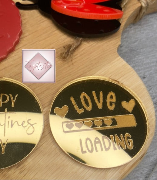 ‘Love loading’ Cupcake Topper- PACK of 2