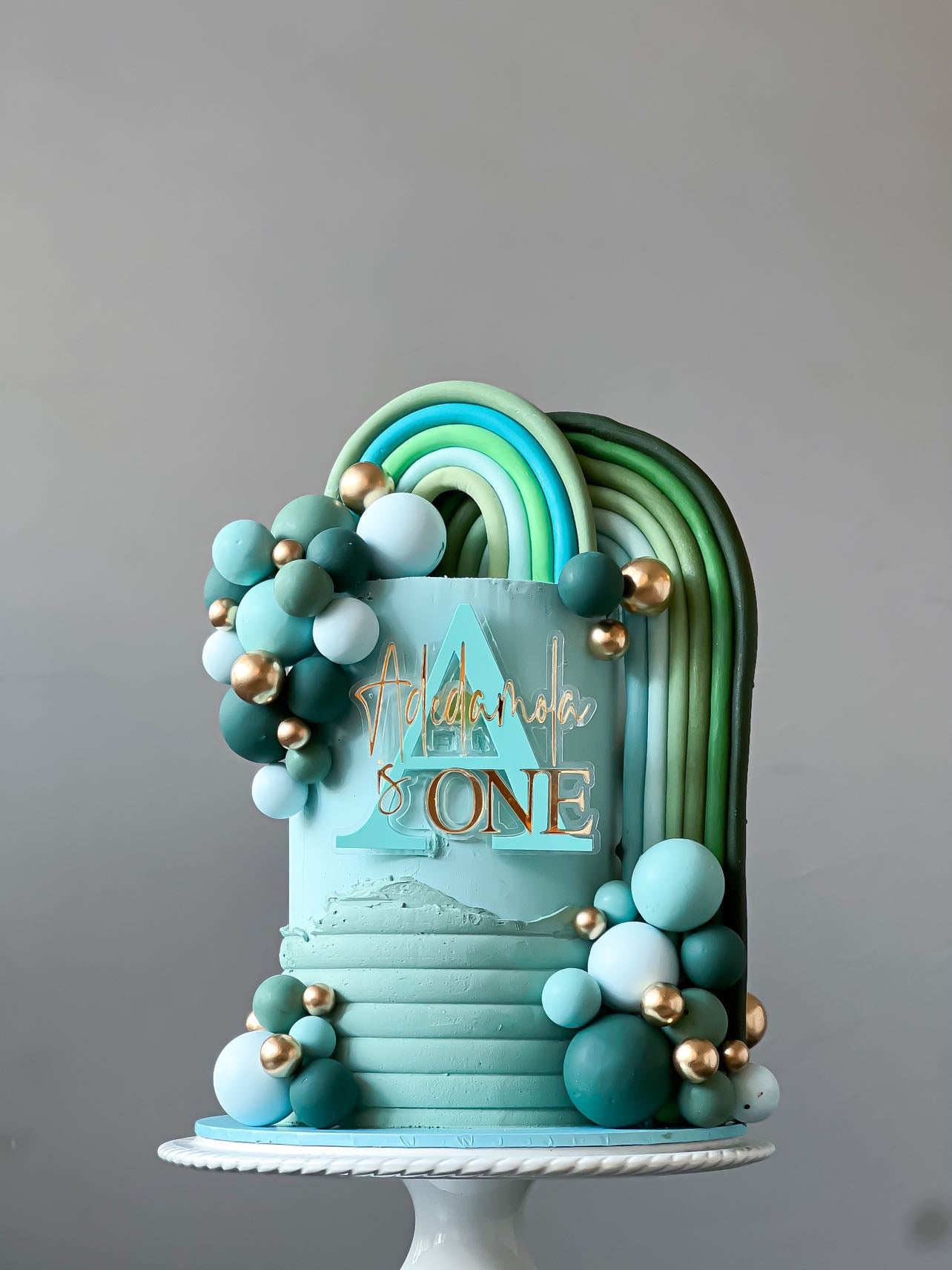 'Sliced' Initial Cake Charm/Topper