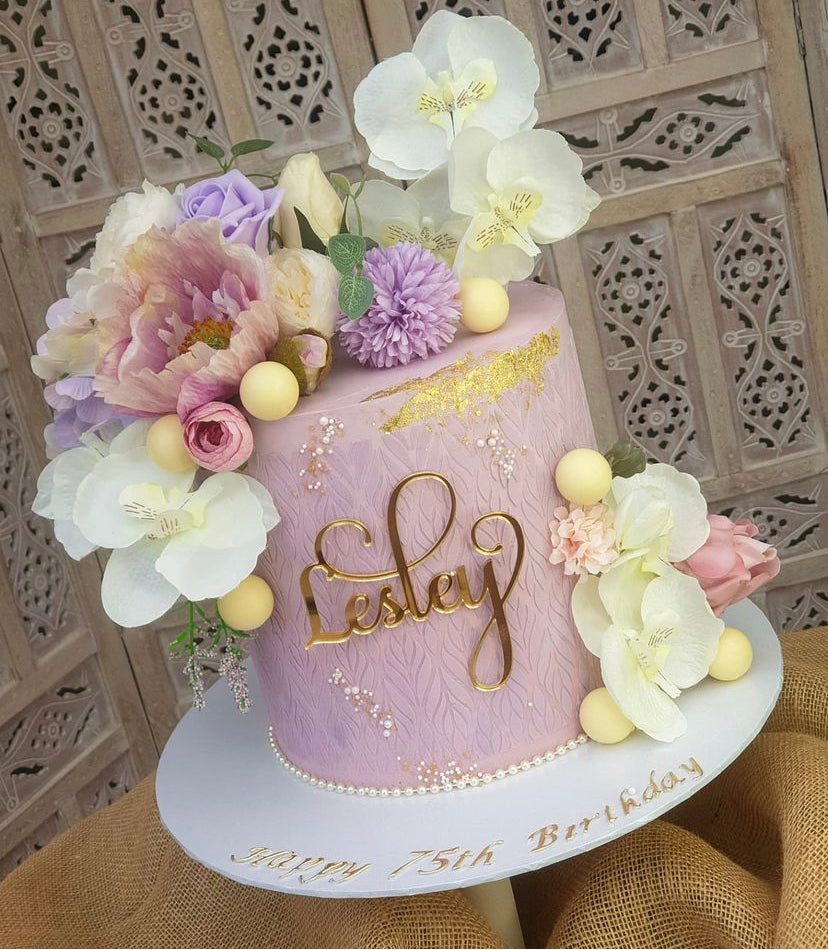 'Swash font' NAME Acrylic cake charm