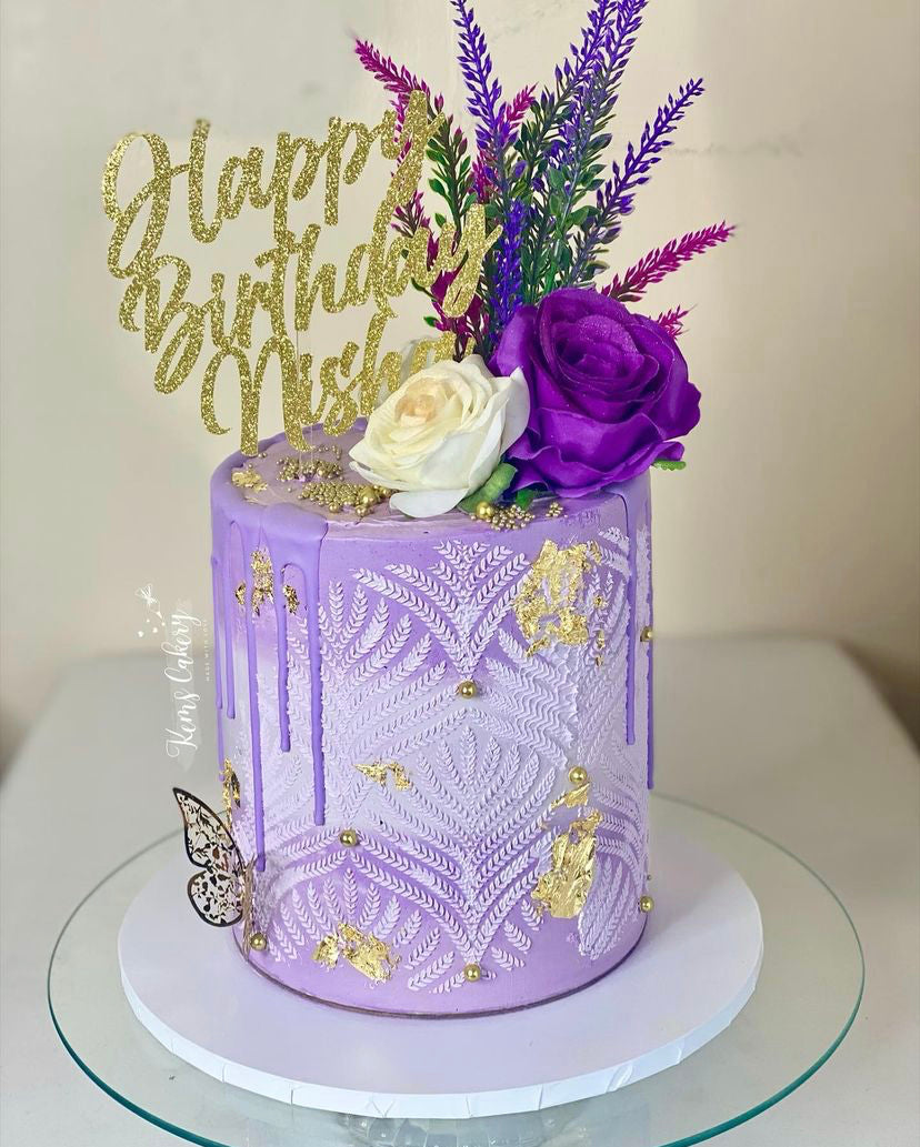 Personalised cardstock cake topper