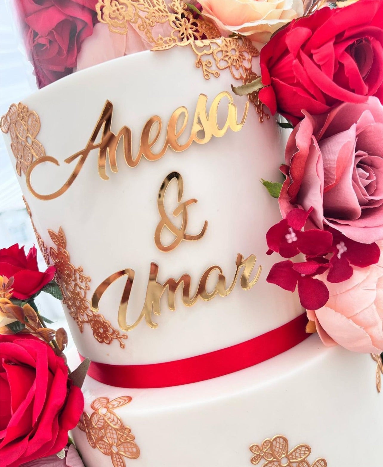 Acrylic cake charm SET: Choose your Font