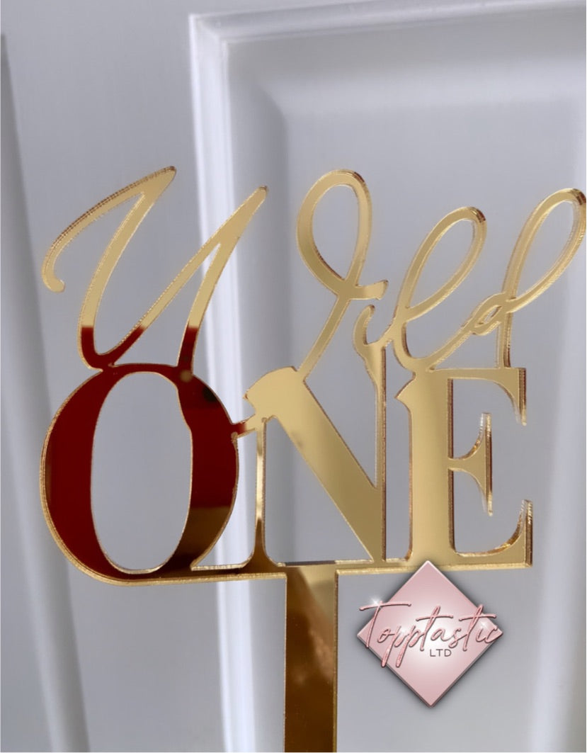 'Wild ONE' Acrylic cake topper