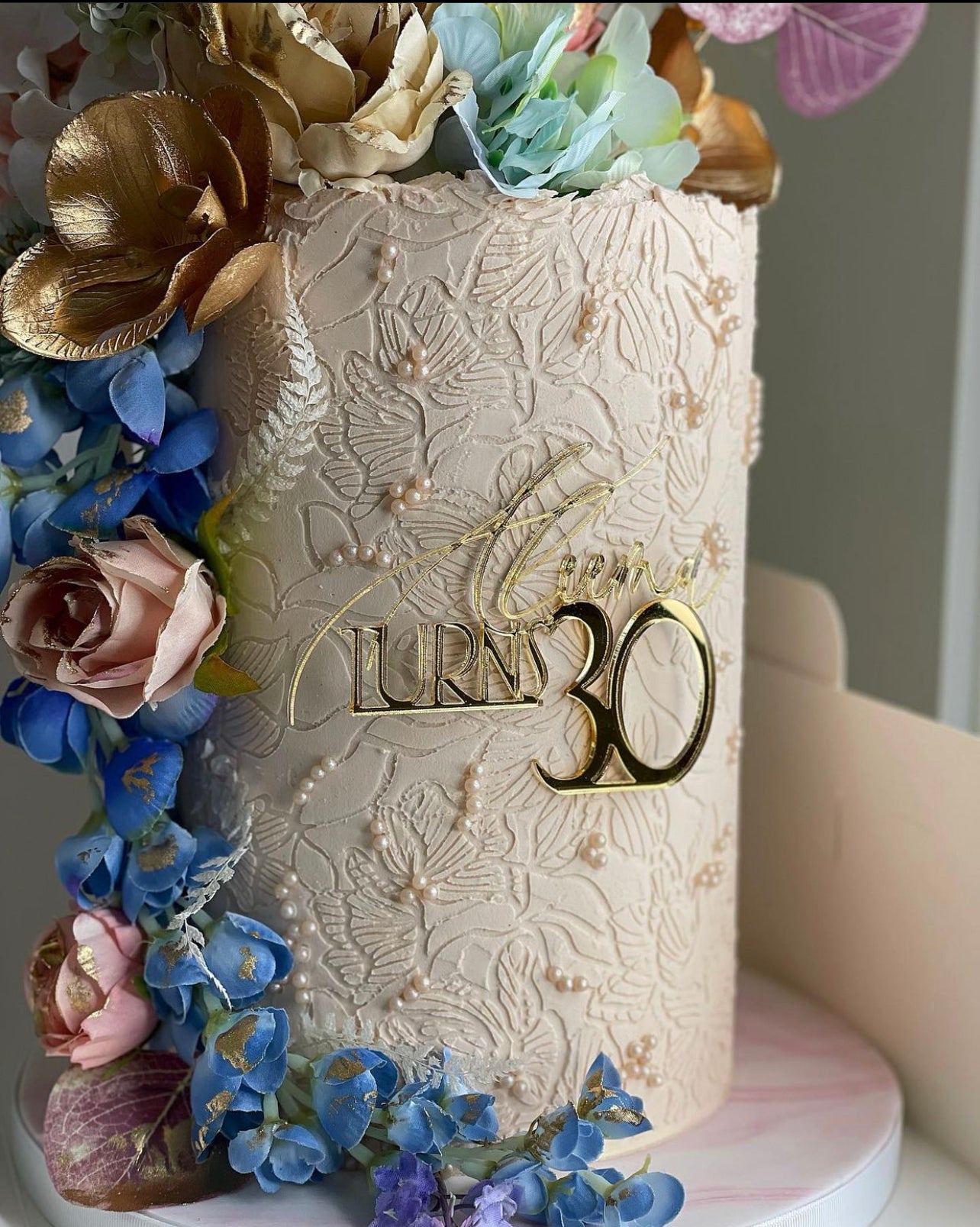 'Name turns Age' Acrylic cake charm