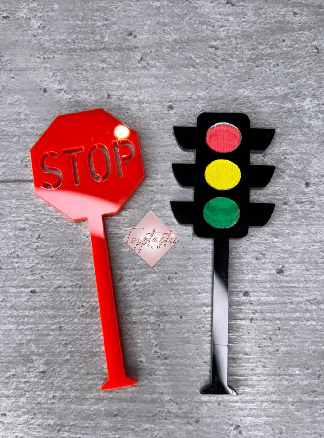 Traffic light/ Stop sign charms