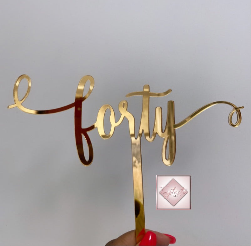 ‘Age' Acrylic Cake topper