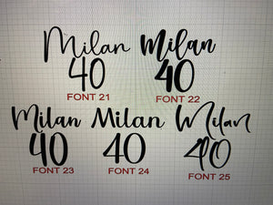Age/ th Acrylic cake topper: Choose your Font